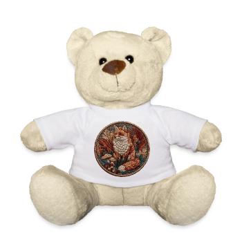 Fuchs Patch im Herbstlaub - Teddy - Weiß - Vorne
