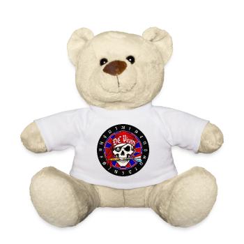 Red Pirate Skull auf Roulette - Teddy - Weiß - Vorne