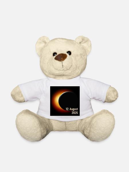Spanien Sonnenfinsternis 2026 - Teddy - Weiß