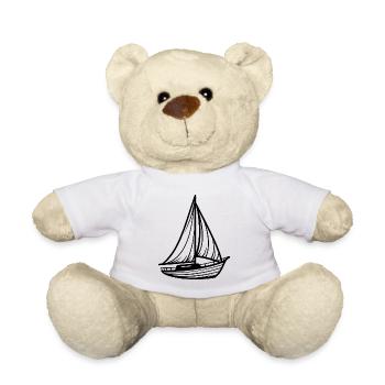 Minimalistisches klassisches Segelboot - Teddy - Weiß - Vorne