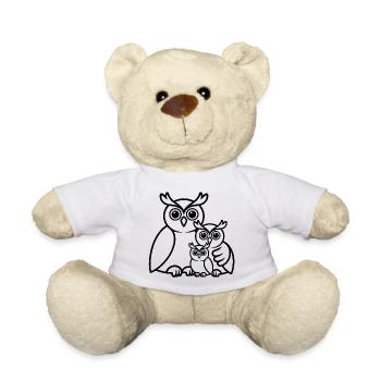 Eulenfamilie - Teddy - Weiß - Vorne