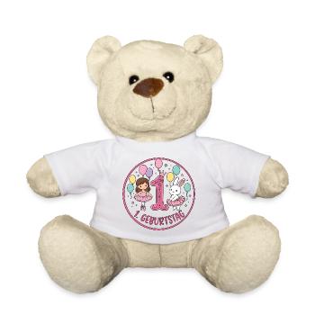 1. Geburtstag Ballerina  - Teddy - Weiß - Vorne