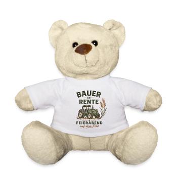 Bauer in Rente – Lustiger Traktor Landwirt Ruhe - Teddy - Weiß - Vorne