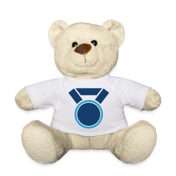Auszeichnungsmedaillen-Abzeichen-Symbol für Premium-Erfolg - Teddy - Weiß - Vorne