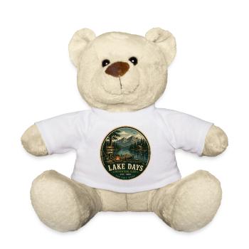 Lake Days Vintage Adventure Graphic - Teddy Bear - white - Front