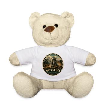 Motocross Vintage Adventure Grafik - Teddy - Weiß - Vorne