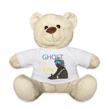 Ghost of Kyiv Pilot - Teddy Bear - white - Front