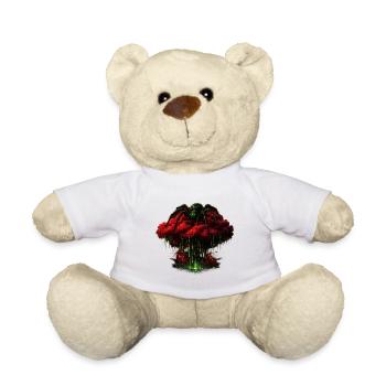 Green spider magic over red cloud - Teddy Bear - white - Front