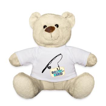 Schulstart Schulkind Angeln - Teddy - Weiß - Vorne