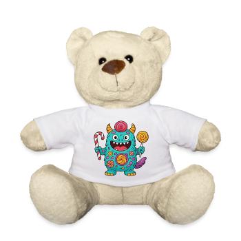 Niedliches Suessigkeiten Monster - Teddy - Weiß - Vorne