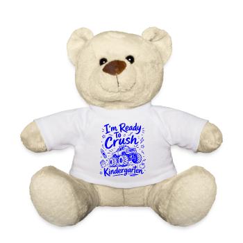 I'm Ready Crush Kindergarten - Cute Monster Truck - Teddy Bear - white - Front