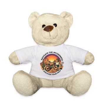 Navigieren Sie durch das Wilderness Bikepacking Karten-Shirt - Teddy - Weiß - Vorne