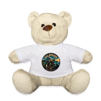 Galapagosinseln Vintage Wildtierabzeichen - Teddy - Weiß - Vorne