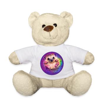 Regenbogen-Igel  - Teddy - Weiß - Vorne