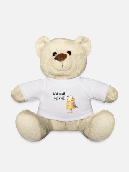 Wat mutt dat mutt Seemöwe Hoodie - Teddy - Weiß