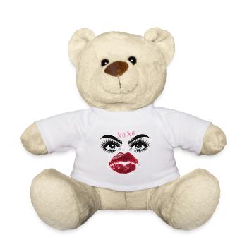 Kusslippen und Augen Glamour - Teddy - Weiß - Vorne