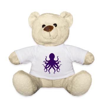 Octopus - Teddy Bear - white - Front
