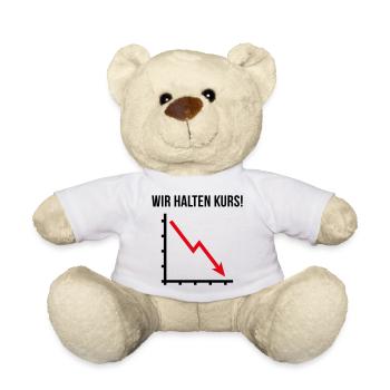 Wir Halten Kurs! (Fortschritt / Abwärts / POS 2C) - Teddy - Weiß - Vorne