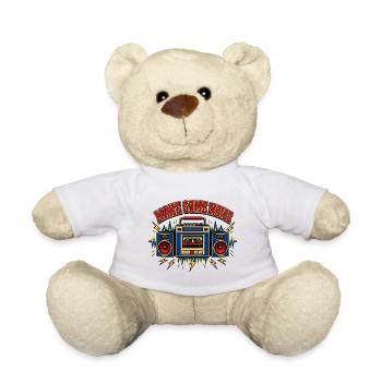 Make Some Noise Retro Boombox - Teddy Bear - white - Front