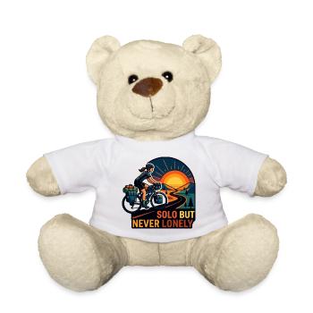 Solo, aber niemals einsame Radfahrerkunst - Teddy - Weiß - Vorne
