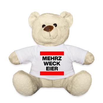 Mehrzweckeier MRZ LCK EIER, Humor, MÄRZ LECK EIER  - Teddy - Weiß - Vorne
