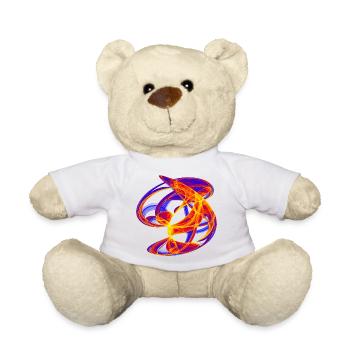 Feuerbahn – Chaos Kunst - Teddy Bear - white - Front