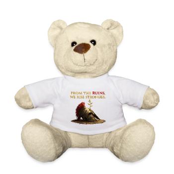 From The Ruins We Rise Stronger Spartan Gym Shirt - Teddy Bear - white - Front