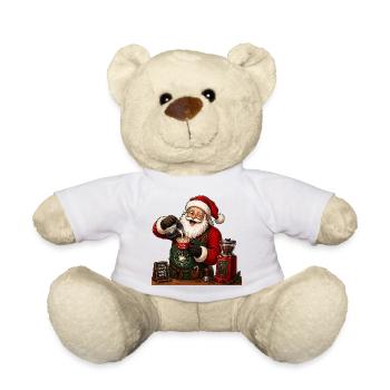 Santa Christmas coffeeshop - Teddy Bear - white - Front