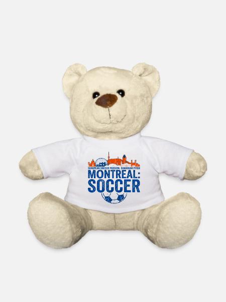Montreal Soccer European Canadian Pitch Novelty - Teddy Bear - white