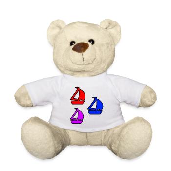 sailboats - Teddy Bear - white - Front