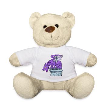 Gargouille Violette - Nounours - blanc - Devant