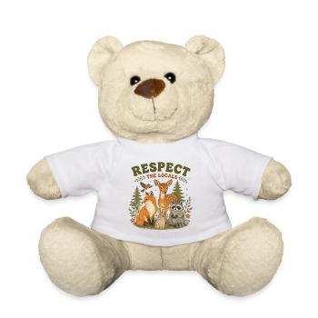 Respect The Locals Forest Animals Retro - Teddy Bear - white - Front