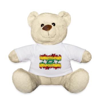 Paint Splash Rastafari Flag Mix - Teddy Bear - white - Front