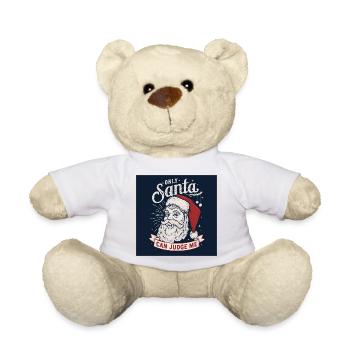 only Santa can judge me - Teddy Bear - white - Front