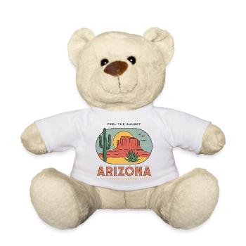 Retro Arizona Desert Sunset - Teddy Bear - white - Front