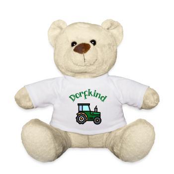 Enfant du village Tracteur Fermier Vie à la campagne Tracteur - Nounours - blanc - Devant