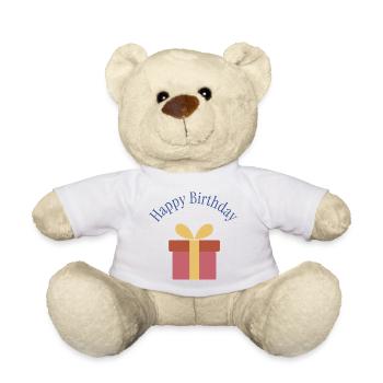 HAPPY BIRTHDAY. HAPPY BIRTHDAY. ANNIVERSARY. - Teddy Bear - white - Front