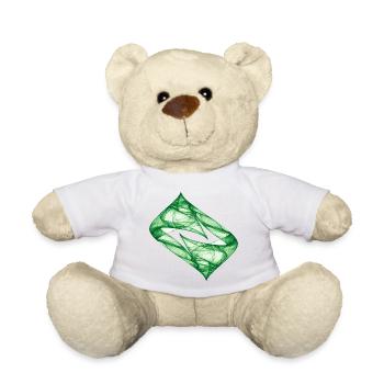 Dynamic Track - Green - Chaos Art - Teddy Bear - white - Front