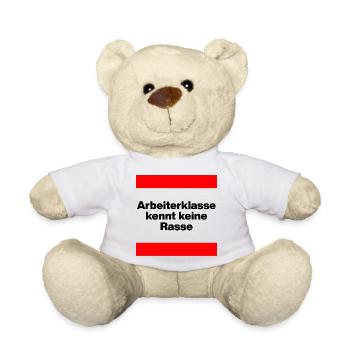 ARBEITERKLASSE KENNT KEINE RASSE, NIE WIEDER JETZT - Teddy - Weiß - Vorne