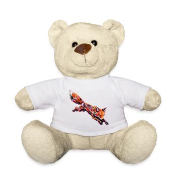 Geometric Cyber Fox - Teddy Bear - white - Front