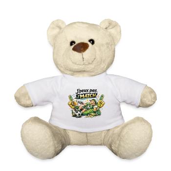 J'match Fête Foot et Bière - Nounours - blanc - Devant