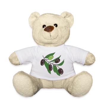 Olive branch vector print - Teddy Bear - white - Front