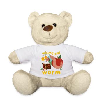 Whimsical Worm - Teddy Bear - white - Front