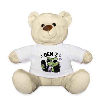 Grenouille de la génération Z avec une esthétique de mème drôle à la Boba Kawaii - Nounours - blanc - Devant