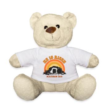 Risen Jesus Retro Sunset - Teddy Bear - white - Front