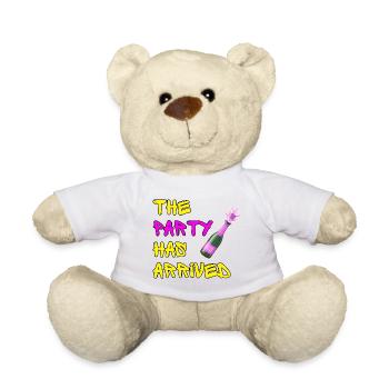 THE PARTY HAS ARRIVED, CAN GO MOUSE - Teddy Bear - white - Front