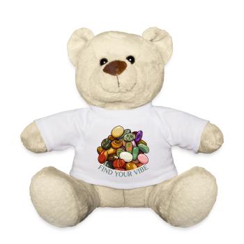 Cristaux et minéraux colorés – graphismes - Nounours - blanc - Devant