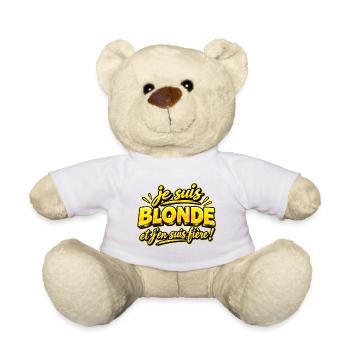 Je suis blonde - Nounours - blanc - Devant