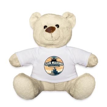Insigne rétro du château de San Marino Guaita - Nounours - blanc - Devant