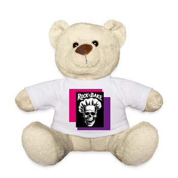 Rock and Bake Skull Chef - Teddy Bear - white - Front